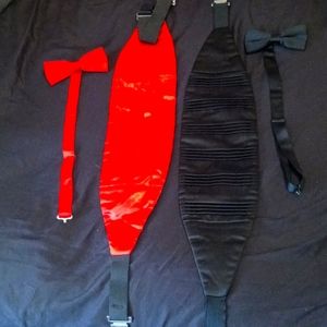Mens cummerbund with ties